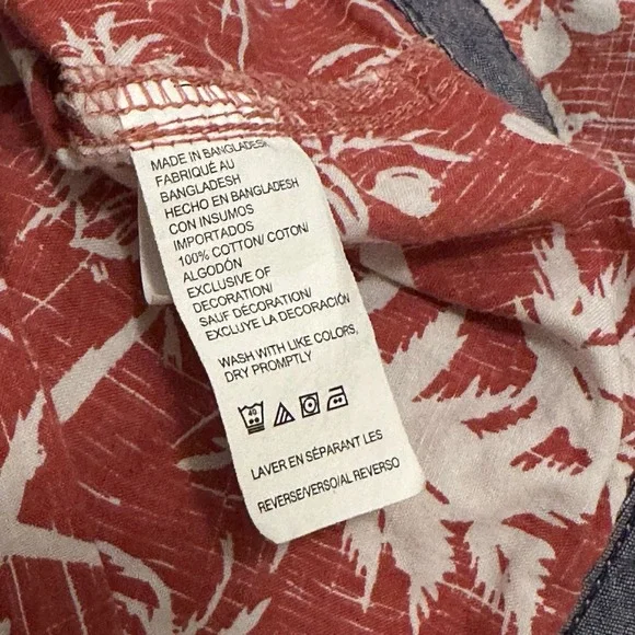 IZOD SALTWATER HAWAIIAN SHORTS Size 38 Men's 100% Cotton Plumerias Parrots Palms - Picture 5 of 6